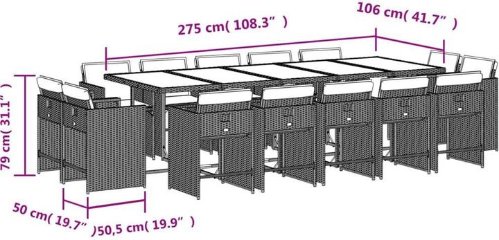 Produktbild vidaXL Garten Essgruppe