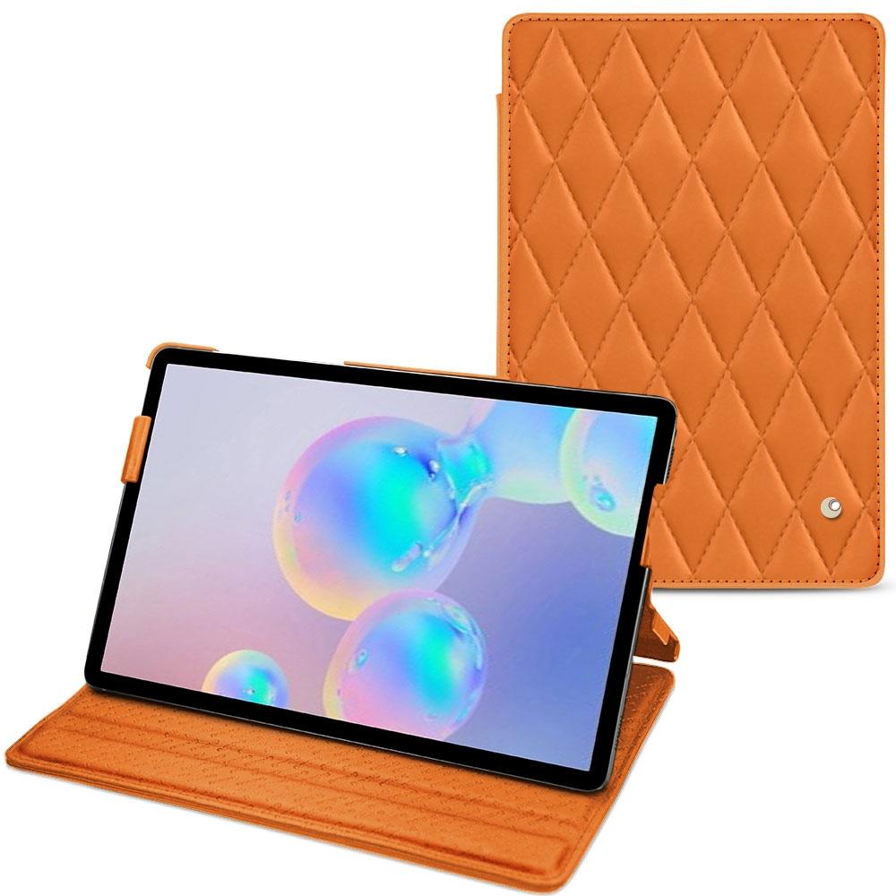 Noreve Lederschutzhülle horizontal (Galaxy Tab S6), Tablet Hülle, Orange
