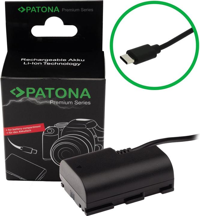 Immagine prodotto Patona USB-C Input Akku-Adapter LP-E6NH (Accoppiatori in corrente continua)
