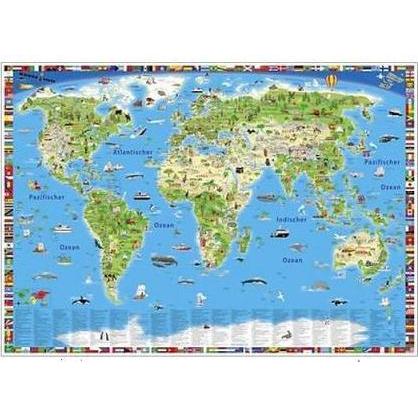 Kinderweltkarte, Landkarte