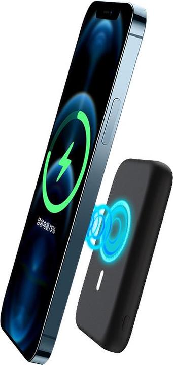 Produktbild PhoneLook 15W kabellose externe MagSafe Qi Batterie Power Bank 5000 mAh Ladegerät (5000 mAh, 20 W)