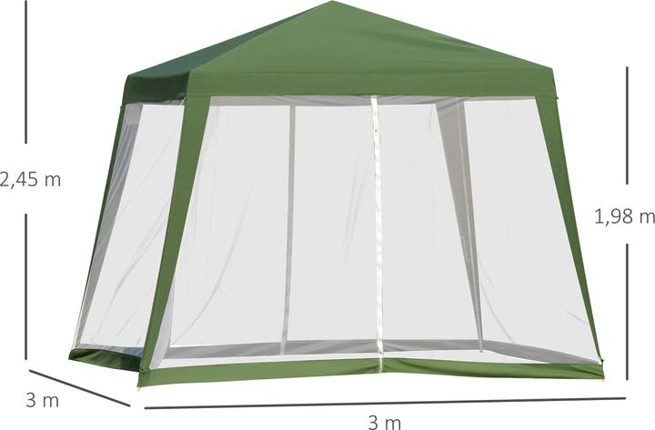 Produktbild Outsunny Pavillon mit Moskitonetz (300 cm, 300 cm)
