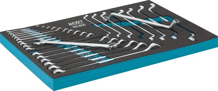 Actual product image HAZET Combination wrench / double box-end wrench set 163-30/25 ∙ Outside 12-point profile, Outside … (10 mm, 11 mm, 12 mm, 13 mm, 14 mm, 15 mm, 16 mm, 17 mm, 18 mm, 19 mm, 21 mm, 22 mm, 24 mm, 6 mm, 7 mm, 8 mm, 9 mm)