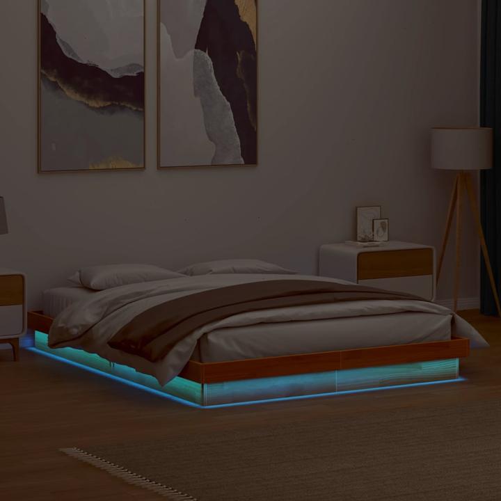 Immagine prodotto vidaXL Bett mit LED-Beleuchtung Kiefer (160 x 200 cm)