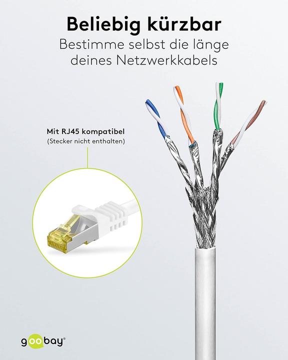 Produktbild Goobay Netzwerkkabel CAT 6 S/FTP 4 x (S/FTP, CAT6, 305 m)