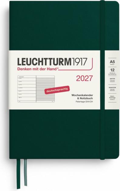 Produktbild Leuchtturm1917 Wochenkalender&NotizbuchMediumA5ForestGreen2027 (A5, 1 Woche / 1 Seite)