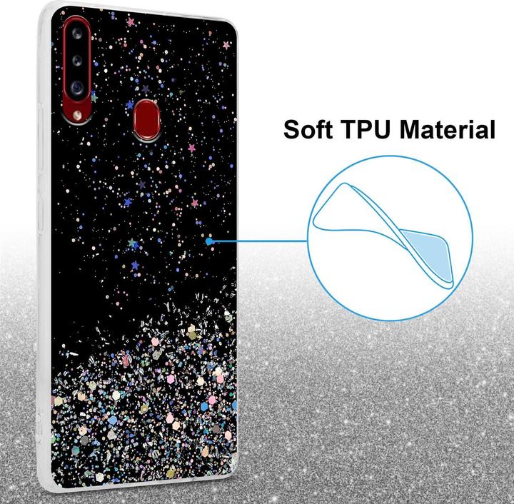 Actual product image Cadorabo TPU cover sparkling glitter (Samsung Galaxy A20s)