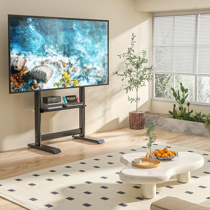 Actual product image Techly Floor Stand for 60-86" LCD/LED/Plasma TV Multifunction (Ground, 86", 68 kg)