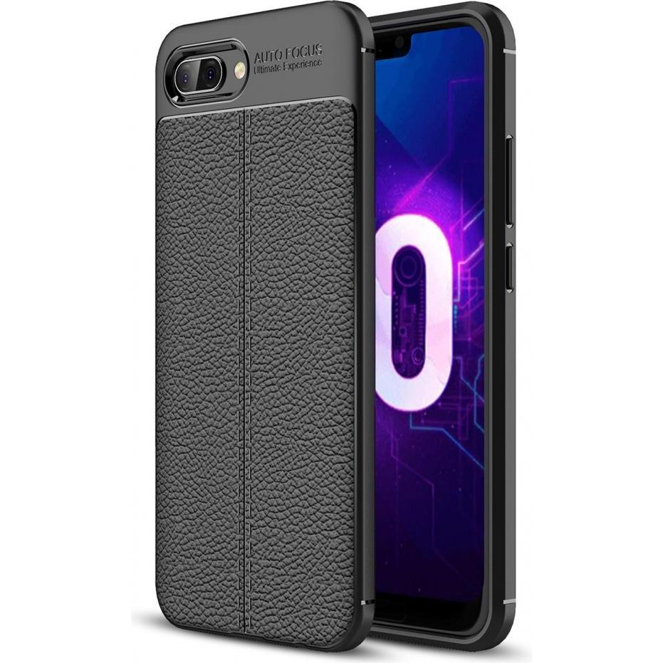 Screenguard Honor 10 Hülle Leather Design TPU Cover (Honor 10), Smartphone Hülle, Schwarz