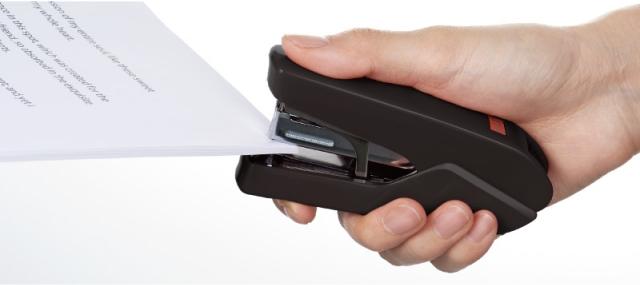 Actual product image Max Stapler HD-10FL3K/W white, flat stapler clinch (20 Sheets)