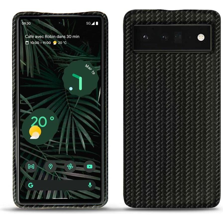 Noreve Lederschutzhülle (Google Pixel 6 Pro), Smartphone Hülle, Schwarz