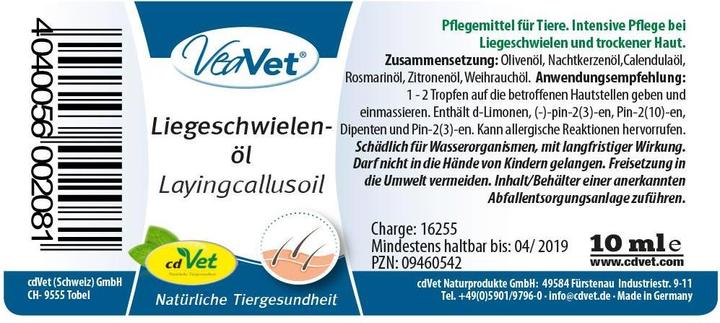 Produktbild cdVet VeaVet Liegeschwielenöl