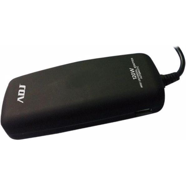 Thumbnail - ADJ Alimentatore Notebook 120w Mini Bk 8 Conn 3pin Auto Con Porta USB (120 W), Notebook Netzteil, Schwarz