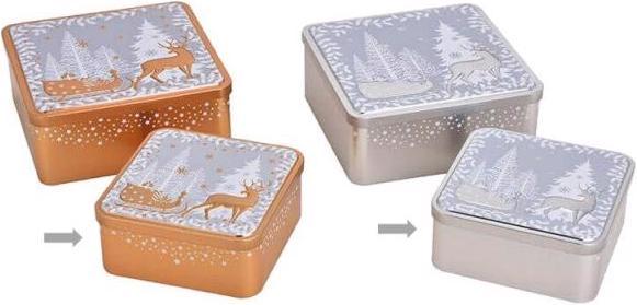 Actual product image Falken Tin Christmas Winter Forest 3D