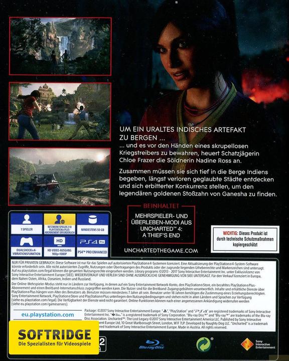 Produktbild Sony Uncharted: The Lost Legacy (PS4, Multilingual)