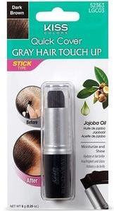 Produktbild KISS My Face- Quick Cover Gray Hair Touch Up Stick - RtÄ›nka na krytÃ­ Å¡edin a odrostÅ¯ 6 g Dark Br