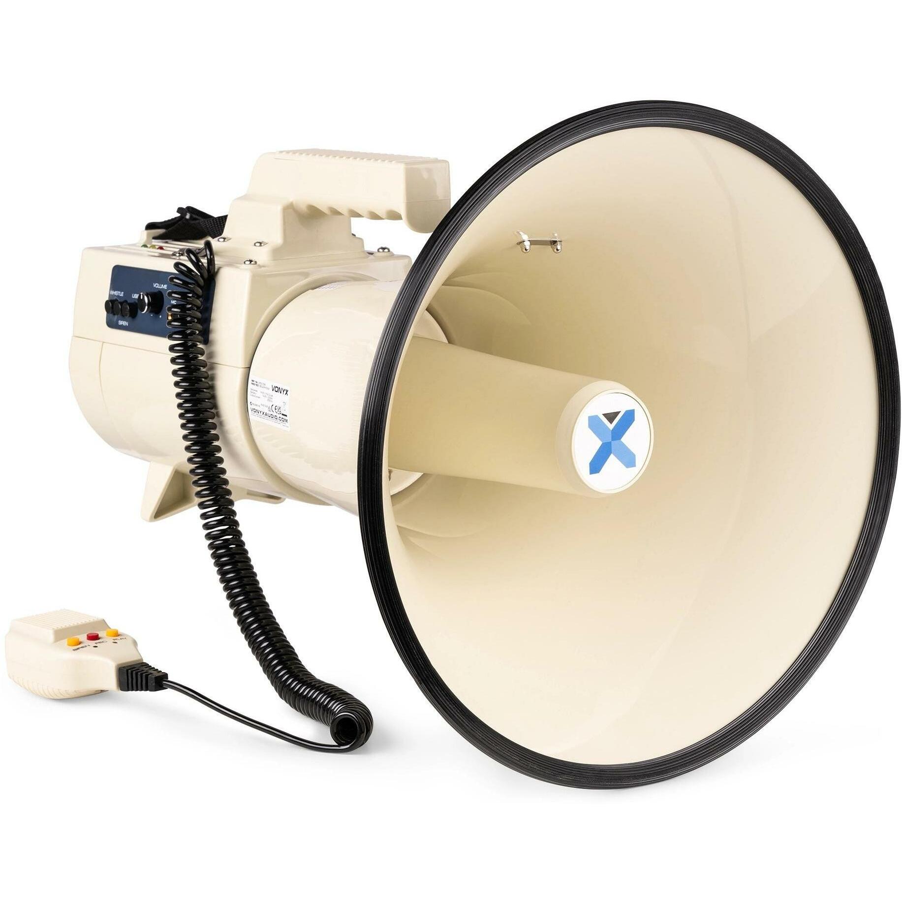 Vonyx Megaphon MEG150, Nennleistung: 200 W, Prinzip: Aktiv (Megafono), Accessori audio, Beige