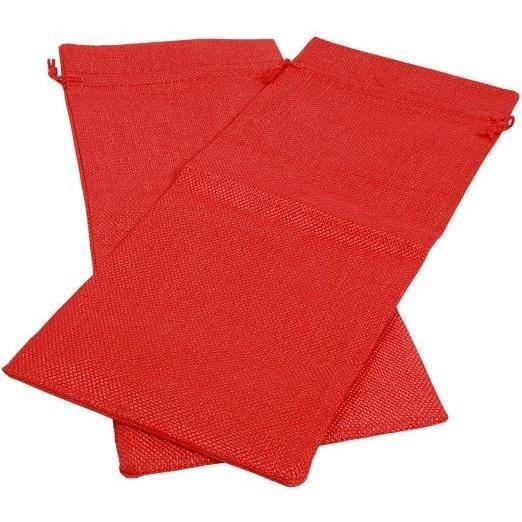 Polsirhurt Rote Jutebeutel 36x15cm 2 Stk, Sac à poche