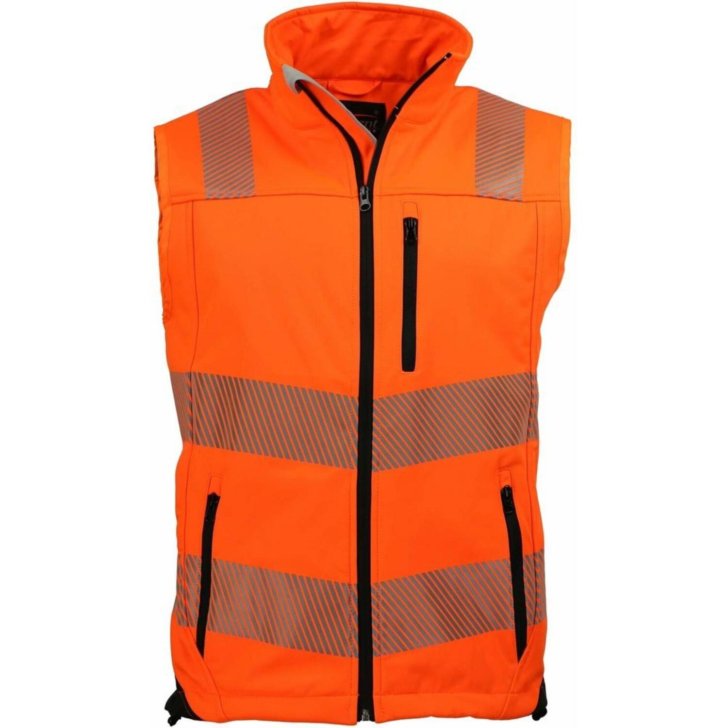 Asatex, Gilet di sicurezza, Gilet softshell ad alta visibilità classe 2 Trendline, arancione/nero taglia S (S)