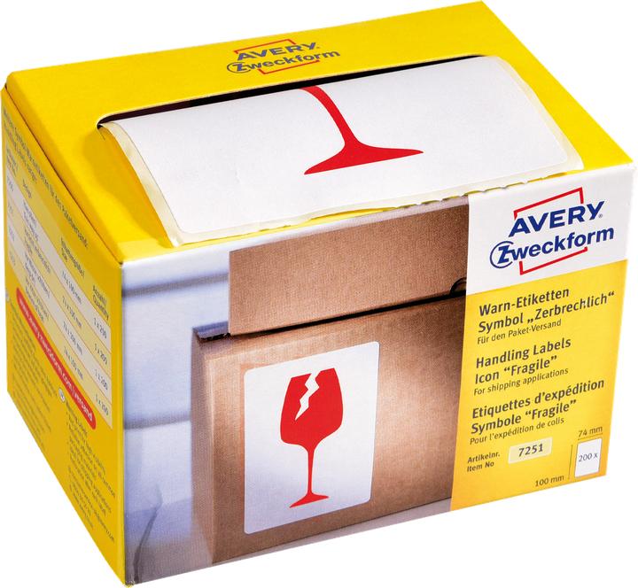 Actual product image Avery Warn labels Symbol