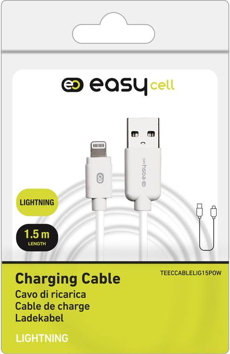 Produktbild Easycell Charging and data transfer USB cable - Lightning (1.50 m)