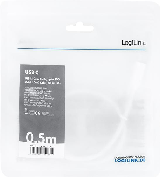 Immagine prodotto LogiLink CU0130 (0.50 m, USB 3.1, 60 W)