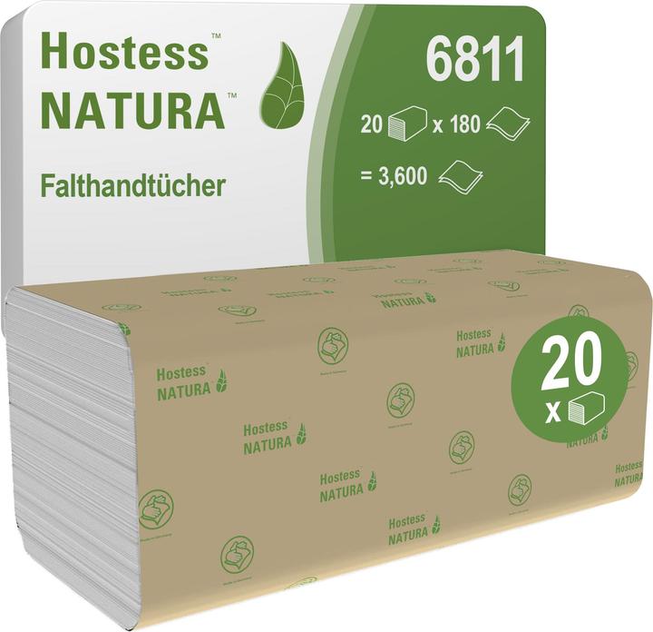 Produktbild Kimberly-Clark Papierhandtücher Kimberly Clark Hostess™ Natura™, Zick-Zack-Falzung, 2-lagig, 20 x 180 Blatt, Rec... (20 x)