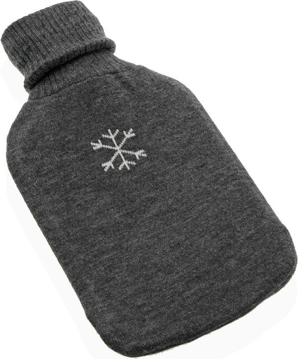 Versa Wärmflasche Grau Schneeflocken