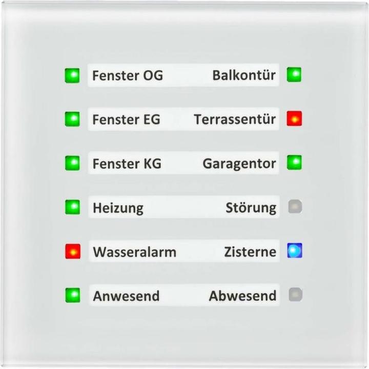 Produktbild MDT Glas LED Anzeige, Weiss