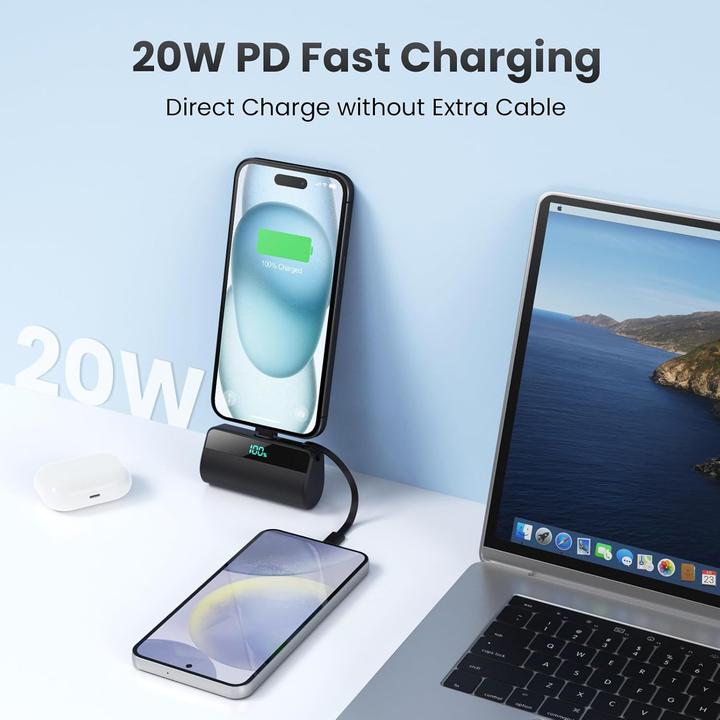 Immagine prodotto IPosible Powerbank mit LED-Display (5500 mAh, 20 W)