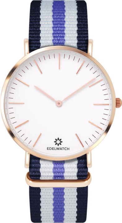 Produktbild Edelwatch Uhr 41 mm (Men) Zifferblatt Weiss (Batterie nicht enthalten) Blau / Violett Armband