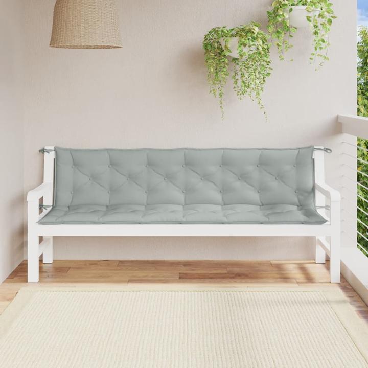 Actual product image VidaXL Garden bench cushions 2 pcs. fabric (200 x 50 x 7 cm)