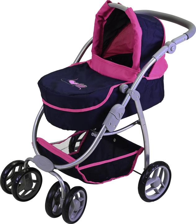 Produktbild Knorrtoys Puppenwagen Coco - flying hearts blue pink