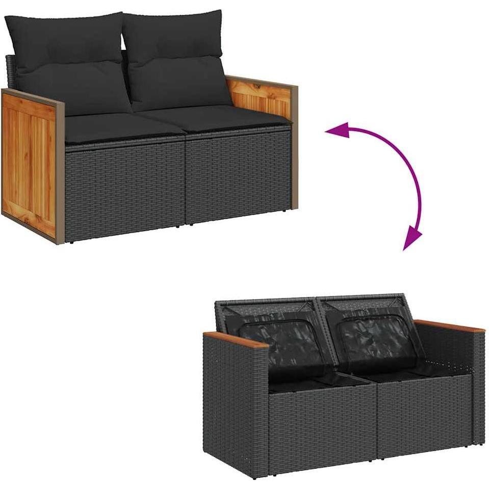 VidaXL, Gartenlounge, 10-tlg. Garten-Lounge-Set mit Kissen