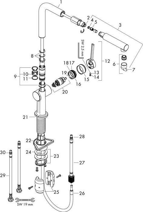Produktbild hansgrohe Einhebel-Spültischmischer 270 TALIS M