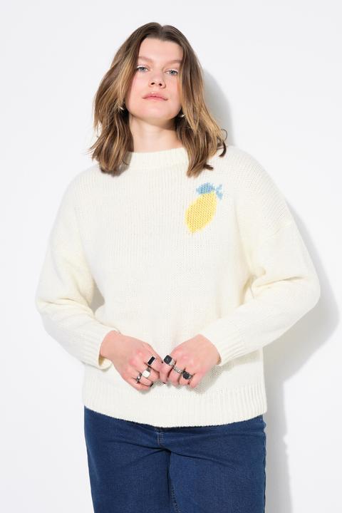 Actual product image Studio Untold Pullover, Oversize Shape, Zitronen-Motiv auf dem Rücken (42, 44)