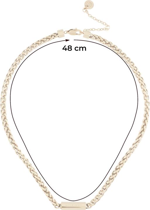 Actual product image Tommy Hilfiger - Fashion gold-plated necklace with zircons 2780873 (Stainless steel)