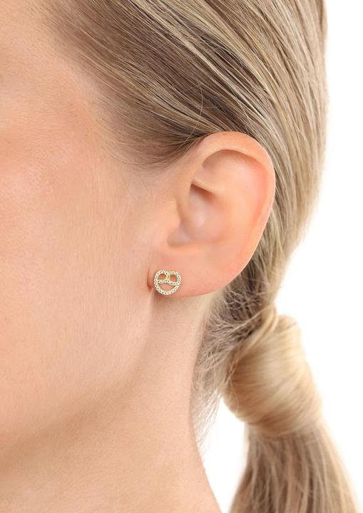 Image du produit Amor Boucles d'oreilles pour femmes, argent sterling 925, zirconium synth. | bretzel (Argent 925)
