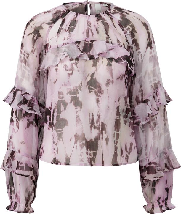 Immagine prodotto s.Oliver Bluse Leicht transparente Chiffonbluse mit Rüschen und All-over-Print (38)