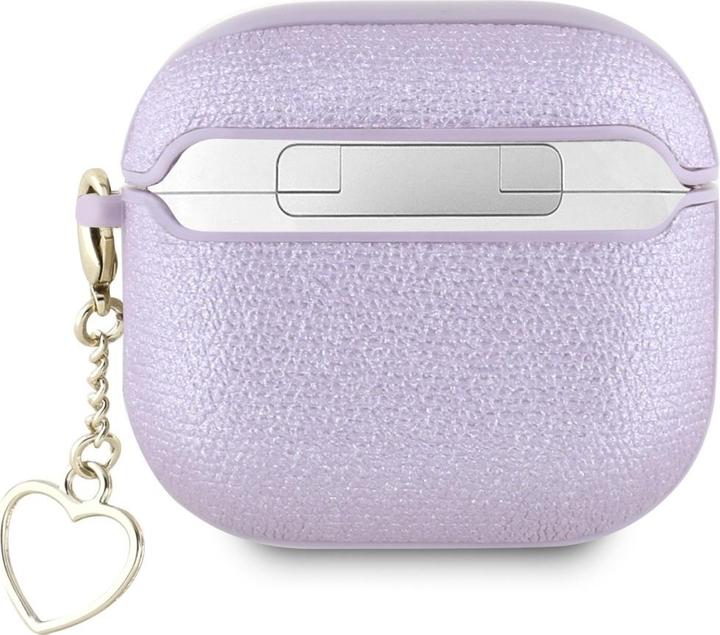 Produktbild Guess Metallic Script Charm Case for AirPods 4 - Purple (Kopfhörer Tasche)