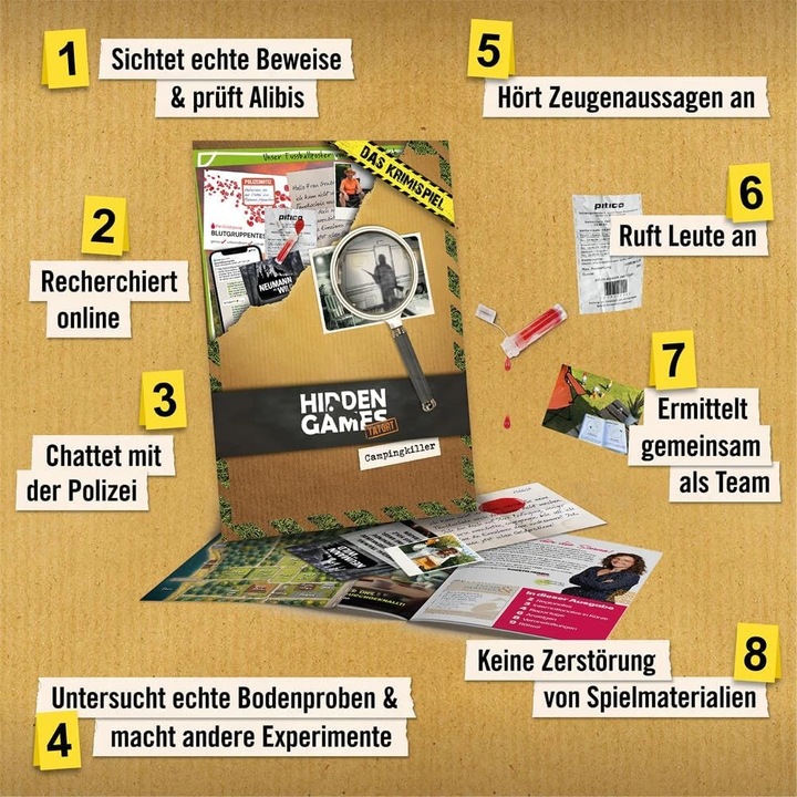 Immagine prodotto Hidden Games L'assassino del campeggio - gioco del crimine (Tedesco)