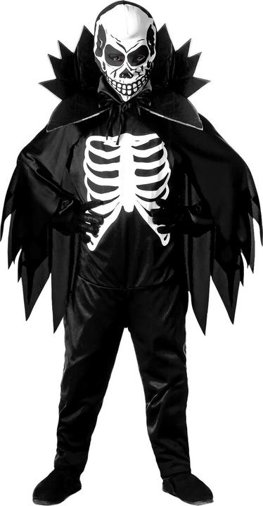 Produktbild Widmann Scary Skeleton Kinderkostüm: Anzug, Maske, Mantel mit Kragen (116)