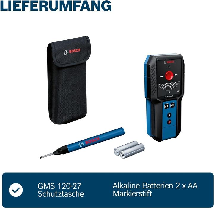 Bosch Professional Scanner per Pareti Professionale GMS 120-27