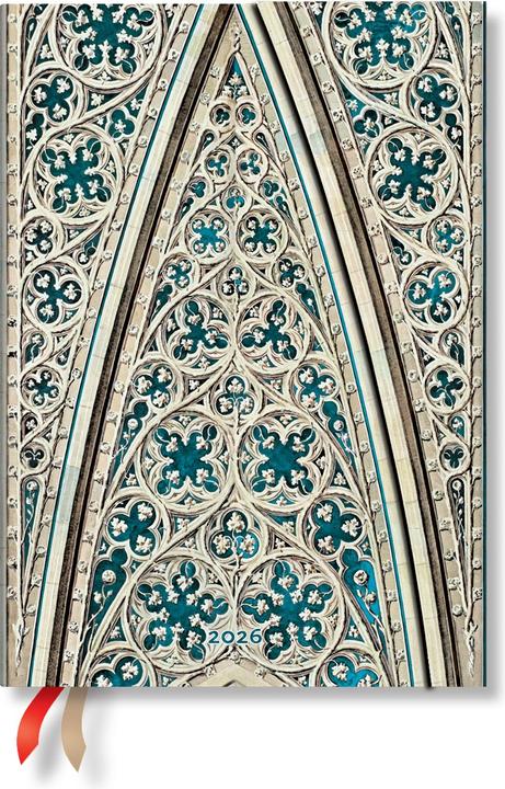 Actual product image Paperblanks PAPERBLAN Agenda Cathédrale Milan 2026 DF0919-2 1W/2S HOR Midi HC FR 13x18cm (1 week / 2 pages)