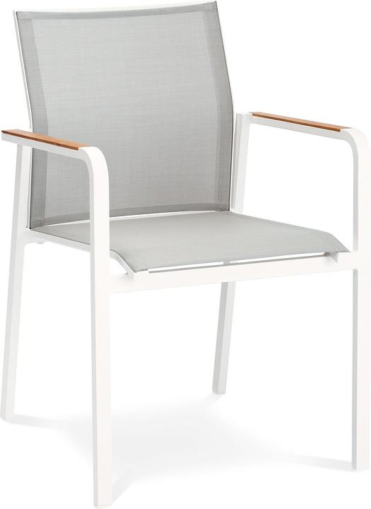 Best Stapelsessel Paros weiss/grau