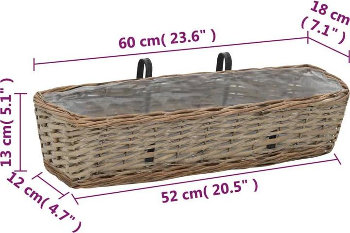 Produktbild vidaXL Pflanzgefäss (60 x 18 x 13 cm)