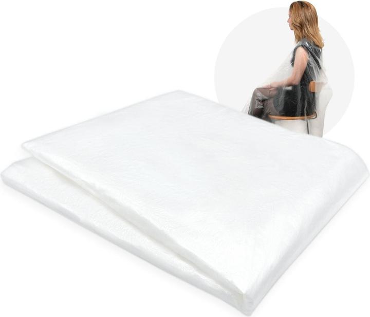 Produktbild Hermex Coiffeurschürze 100 Stk Haarschneideumhang Färbeschürze Einwegschürze