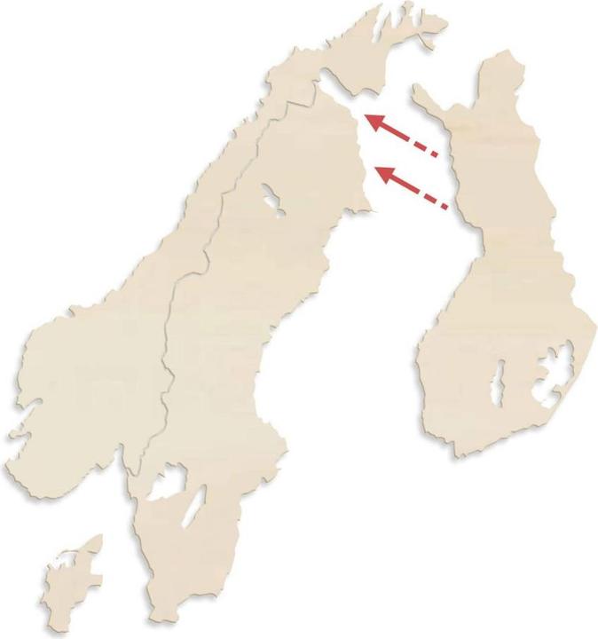 Produktbild Trenddeko Karte Skandinavien (73 x 92 cm)