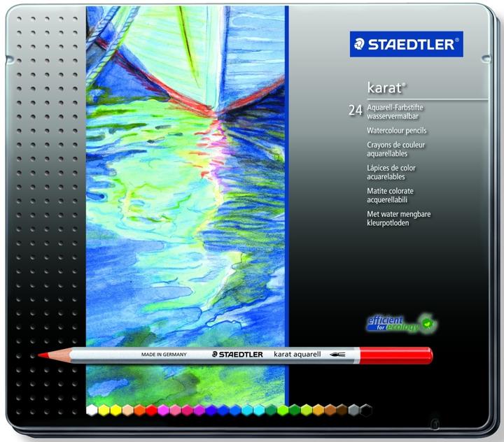 Actual product image Staedtler karat aquarell 125 Watercolour pencils (24 x)