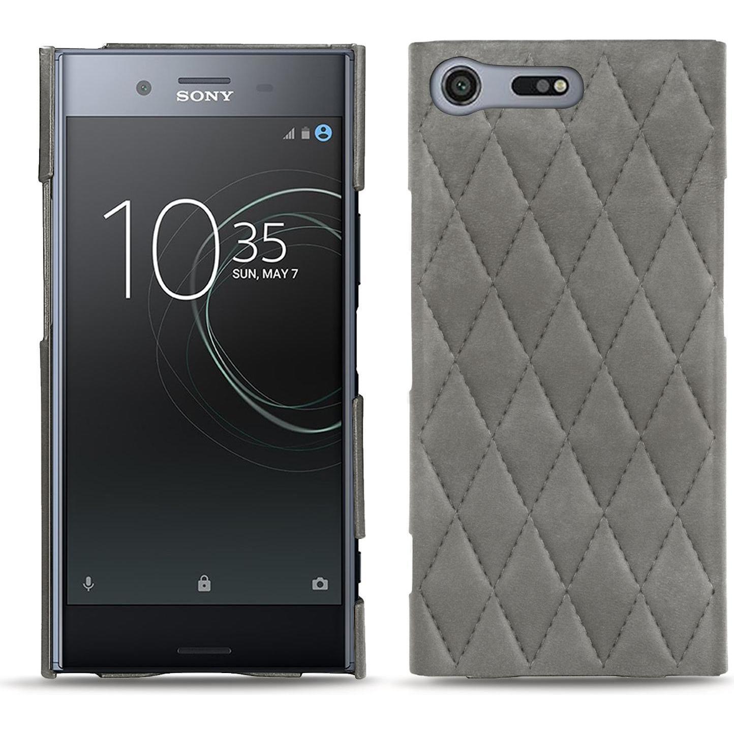 Noreve Lederschutzhülle (Sony Xperia XZ Premium), Smartphone Hülle, Grau